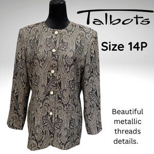 Talbots Size 14P Jacket - Shimmering fabric